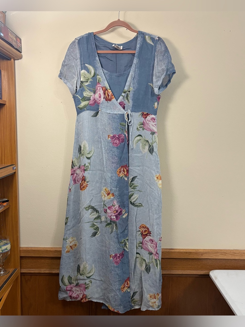 American Angel Vintage Boho Floral wrap Dress women’s M feminine Cottagecore